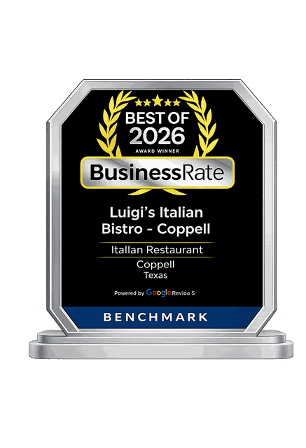 BusinessRate Best of 2026 Award Winner — Luigi's Italian Bistro, Coppell, Texas